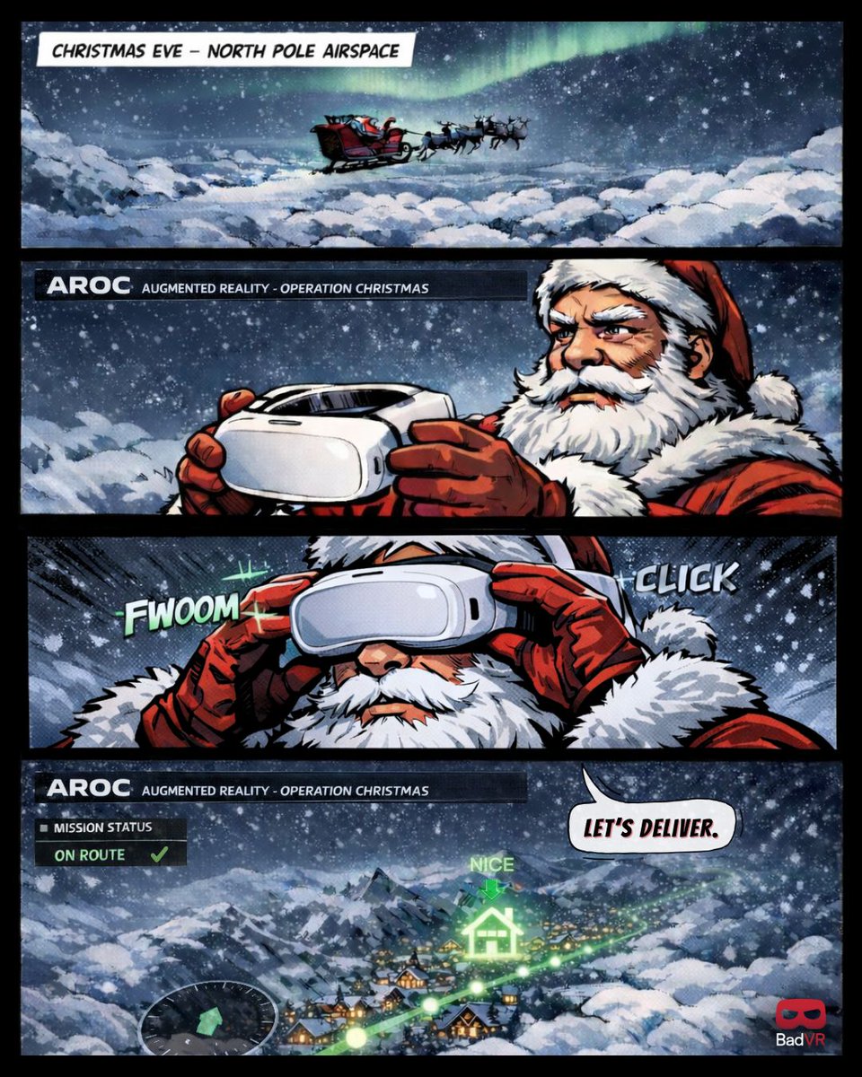 Everyone benefits from situational awareness ❄️ 

Wishing you a joyful holiday season from all of us at BadVR! ✨ 

#MerryChristmas