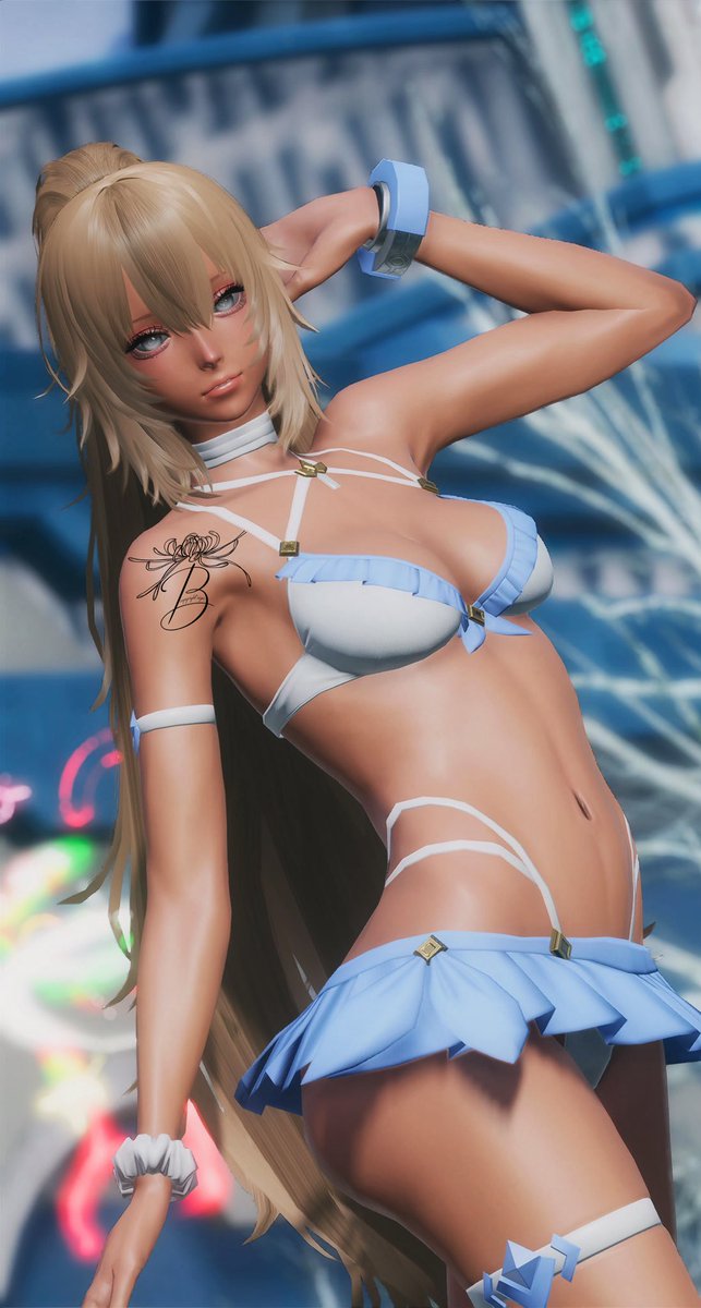 おは褐色☀️(迷走)
#PSO2NGS_S︎S  #ngsT2顔
#えるちゃロゴ #褐色はいいぞ