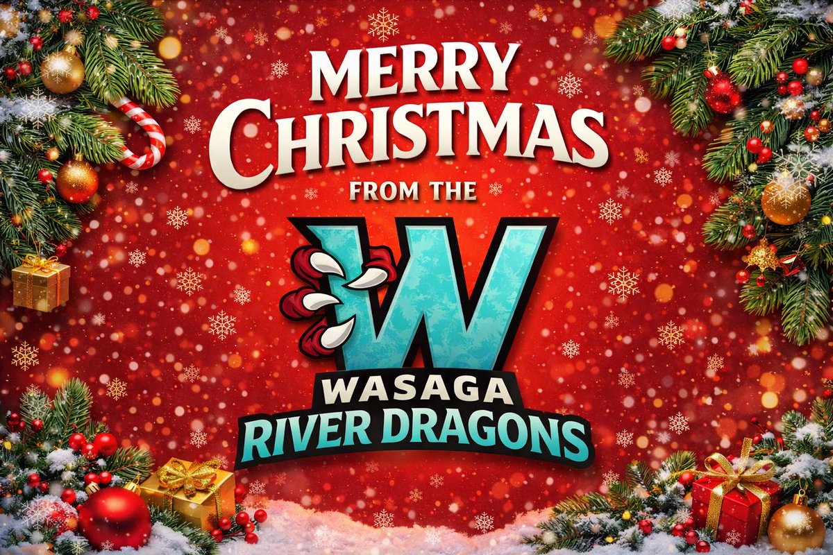 RiverdragonsJrA's tweet photo. 🎄 Merry Christmas from the Wasaga River Dragons 🎄

Thank you for being part of the River Dragons family. We look forward to creating more unforgettable moments together in the new year! https://t.co/VaEP6URJug