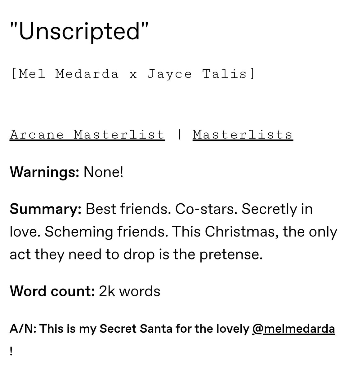arrow_hotshot28's tweet image. My fic for #OnlyMelJaySecretSanta | @onlymeljay !
My giftee doesn't have a Twitter But I thought I'd post it here anyway!