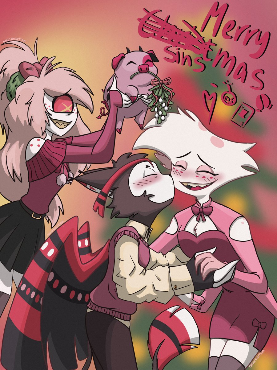 Merry Sinsmas! 🎄✨

#huskerdust #fanart