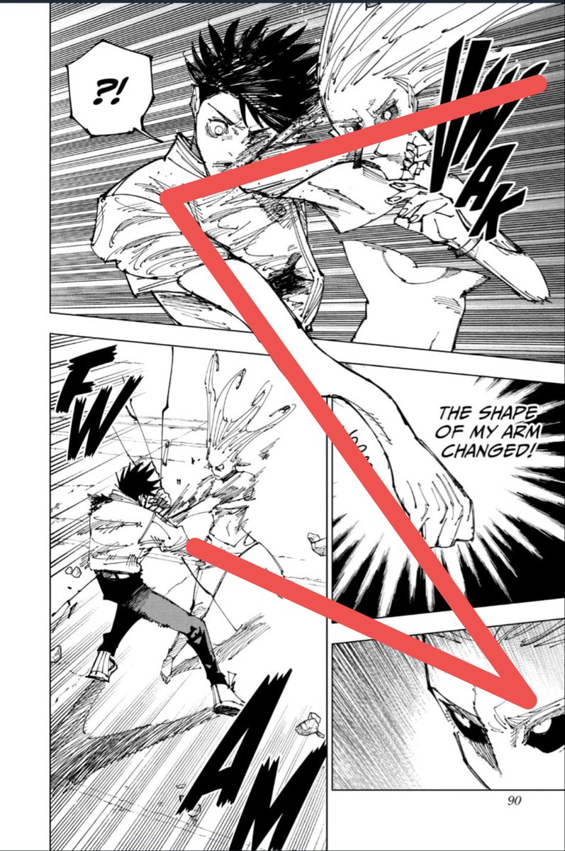Like bro the movement and body goes from right to left. Then the stretched arm not only is unique and catches your attention but drags you to the correct panel. The arm is facing the panel below it and then the look up guides you right to the next part of the combo.