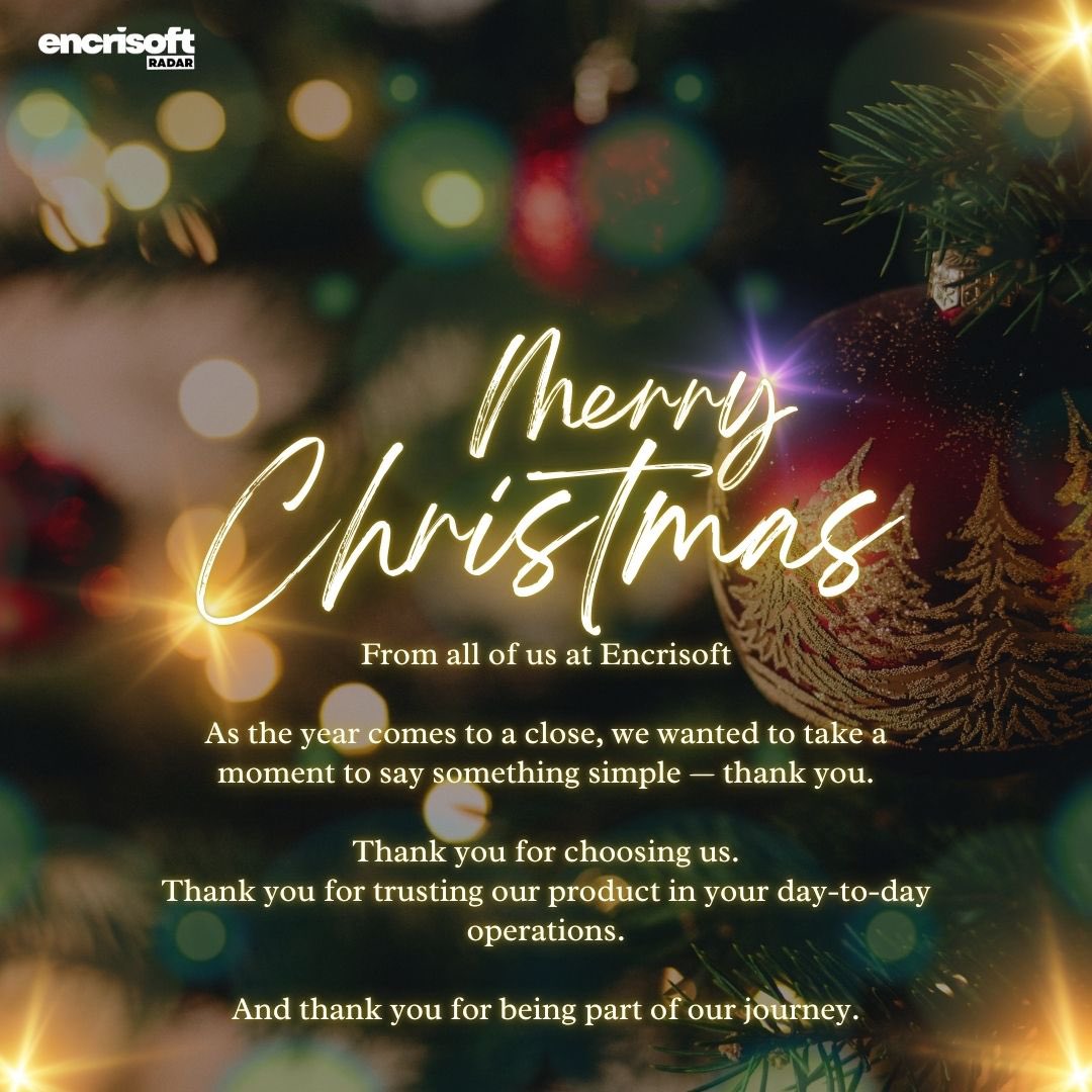 encrisoft's tweet photo. Merry Christmas from all of us at Encrisoft 🎄

As the year comes to a close, we wanted to take a moment to say something simple - Thank you

Thank you for choosing us.
Thank you for trusting our product in your day-to-day operations.

And thank you for being part of our journey https://t.co/YjlQpjBzrx
