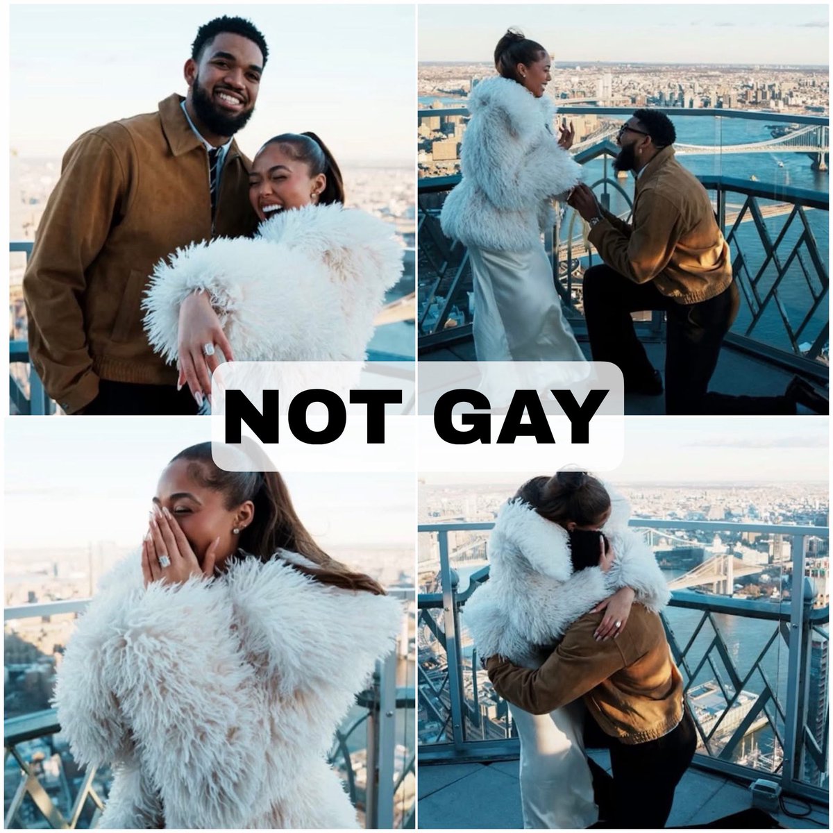 HaterReport_'s tweet image. Karl-Anthony Towns proposed to Jordyn Woods 💍