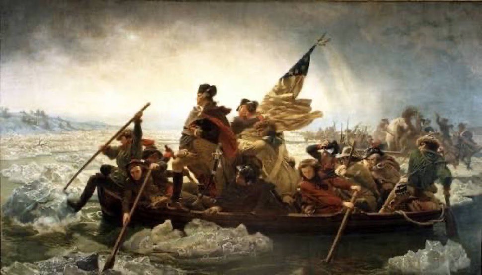 USDOL's tweet image. Christmas Night, 1776.

Never forget the sacrifices your forefathers made for freedom, Patriots. 

‘Washington Crossing the Delaware’ —Emanuel Leutze