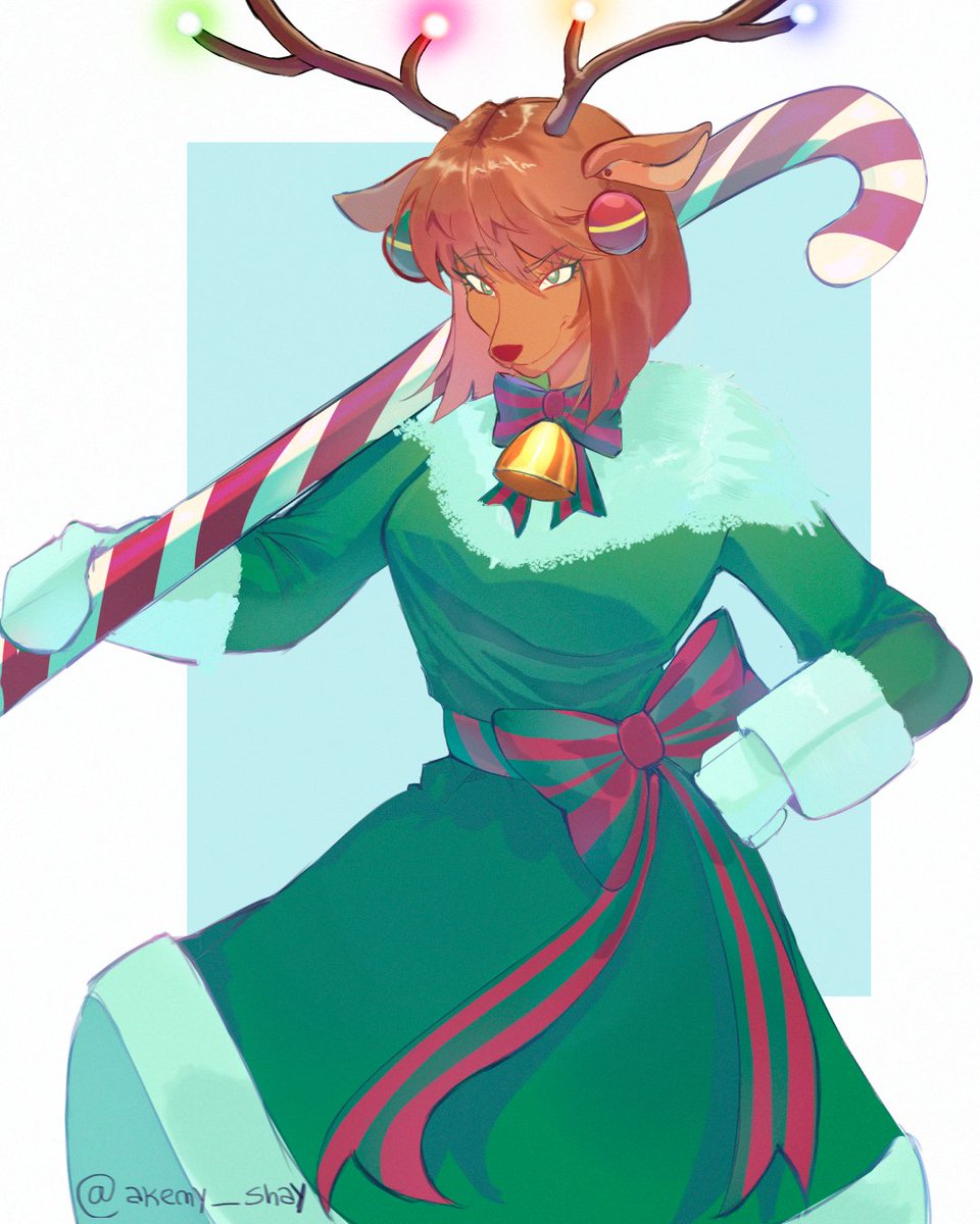 REINDESSA 🎄🦌💗
 Merry Christmas! 
I'm back. It's been a while since I posted anything here; university hasn't given me much time to draw.
.
.
#piggyroblox #RobloxPiggy  #ROBLOX #reindessapiggy #furry #furryart #art #MerryChristmas