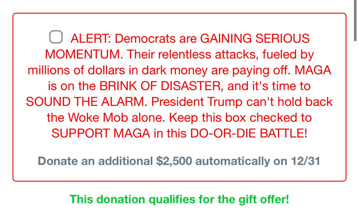 meiselasb's tweet image. Interesting things happen in those Trump emails to supporters