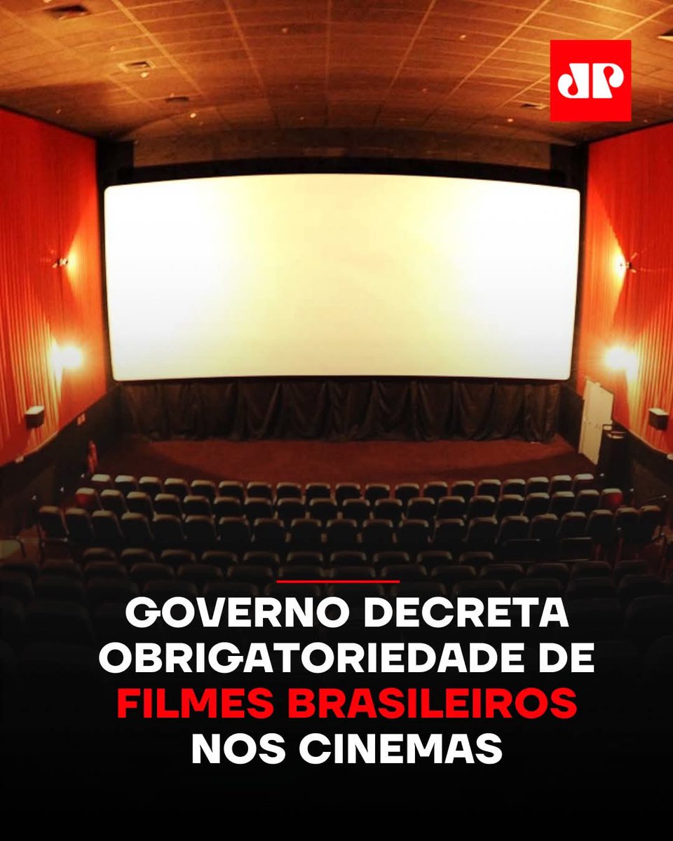 Os filmes brasileiros são tão "bons" que precisam de um decreto OBRIGANDO a ter sessão nos cinemas.