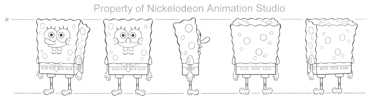 CryptidMM's tweet image. Just in case anyone needs these here's the most recent model sheets for Spongebob &amp;amp; Patrick. Most people end up using the old model sheets along with the old sculptor's guide, hence why the merch still has the golden era designs. 

Hopefully this will help change that now.