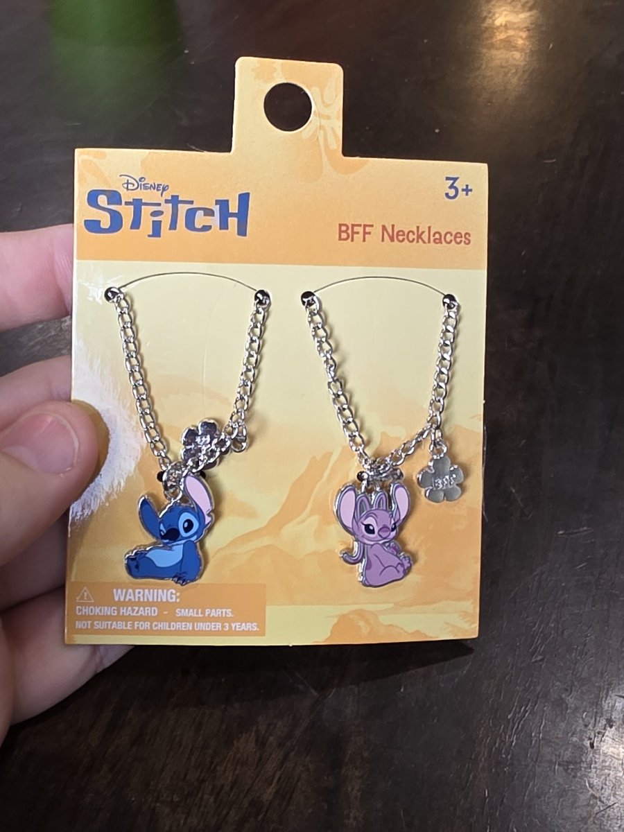 FiredUpCoug's tweet image. My sister-in-law with Down-Syndrome had my name in the sibling gift exchange this year.

She picked out a set of coordinating Stitch BFF necklaces for us each to wear. Stitch is her very favorite Disney Character.

I don't know if I've ever felt more honored in my life!