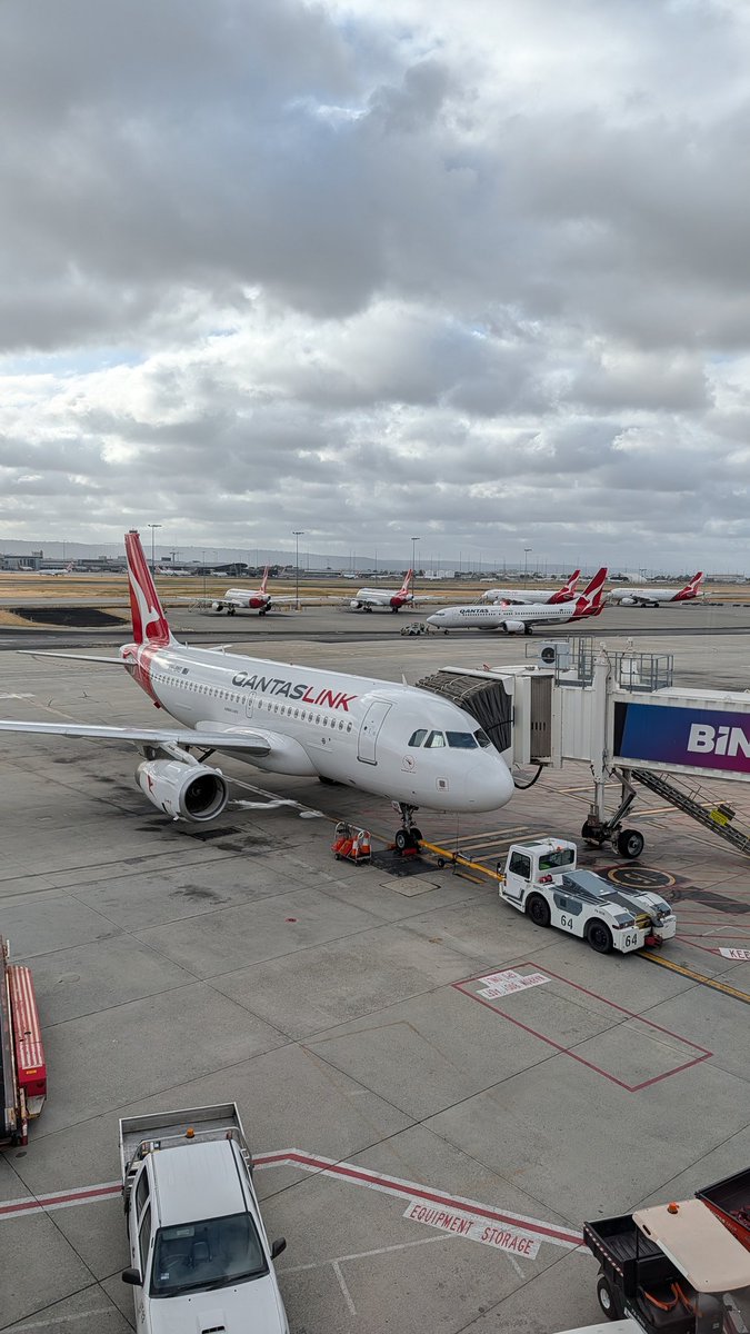 So many round nosed <a href="/Qantas/">Qantas</a> planes here in Perth, don't normally see these in Adelaide. 

#Qantas #QF #PER