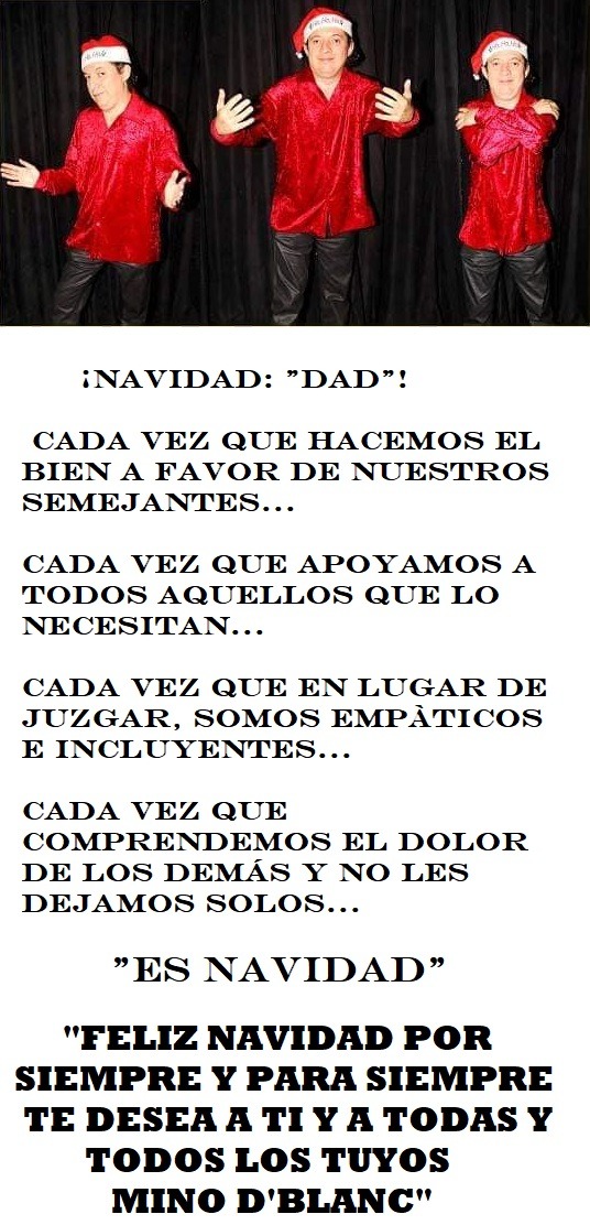 ¡Feliz Navidad para todas y todos mis amistades y conocidos!
Un abrazo con mis mejores deseos.

#minodblanc #minodblancactor #minodblancproductor #minodblancdirector #minodblancmusico #minodblancpoeta #minodblancdramaturgo  #navidad #navidad2025  #seguidores #destacar #desracados