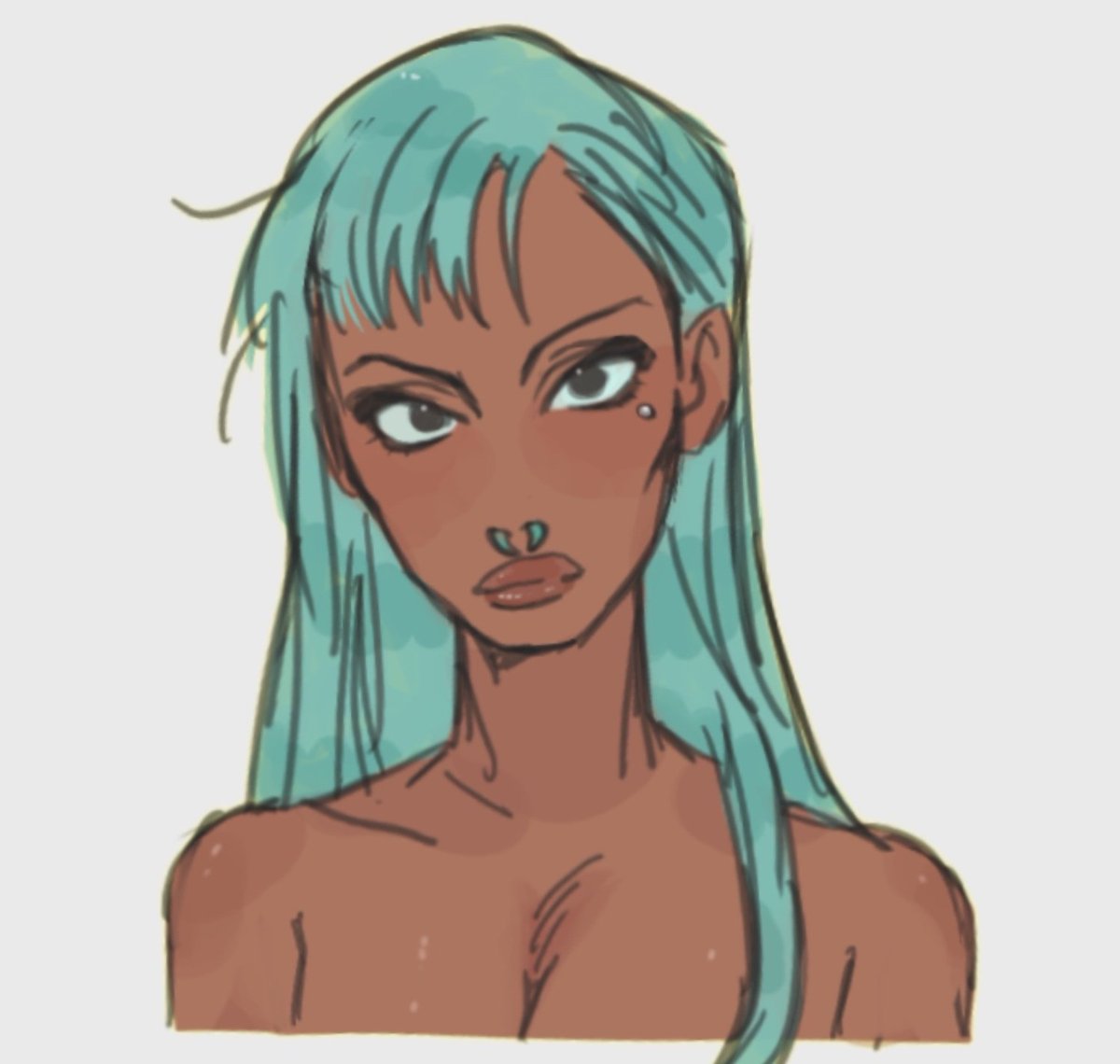 mistigri_0000's tweet image. I really like the teal and dark skin combo