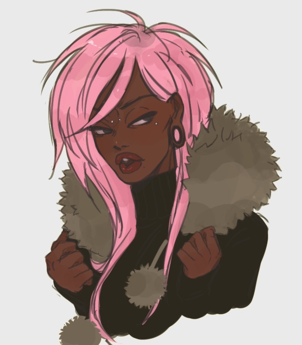 mistigri_0000's tweet image. I really like the teal and dark skin combo