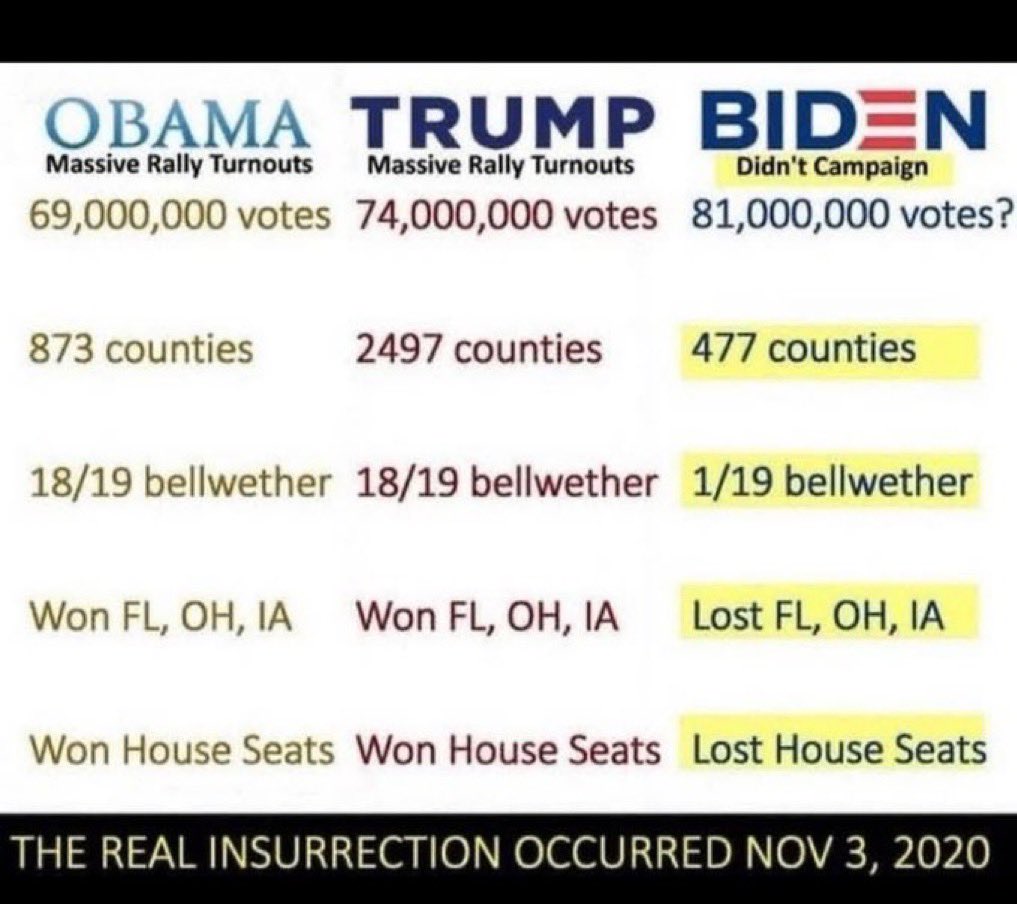 mitchellvii's tweet image. The 2020 election was statistically impossible. It's obvious.