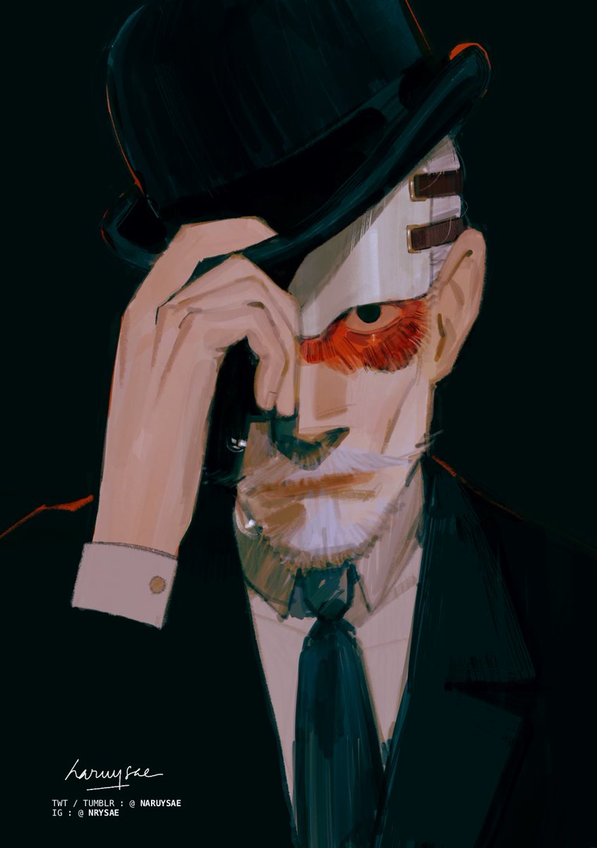 Happy holidays 🎩✨ — I didn’t plan on posting this coloured sketch bc I wasn’t particularly fond of how it turned out, but have this old!Tsurumi portrait 👉👈 
(based on @/willtemart‘s suggestion on IG)

#goldenkamuy #ゴールデンカムイ