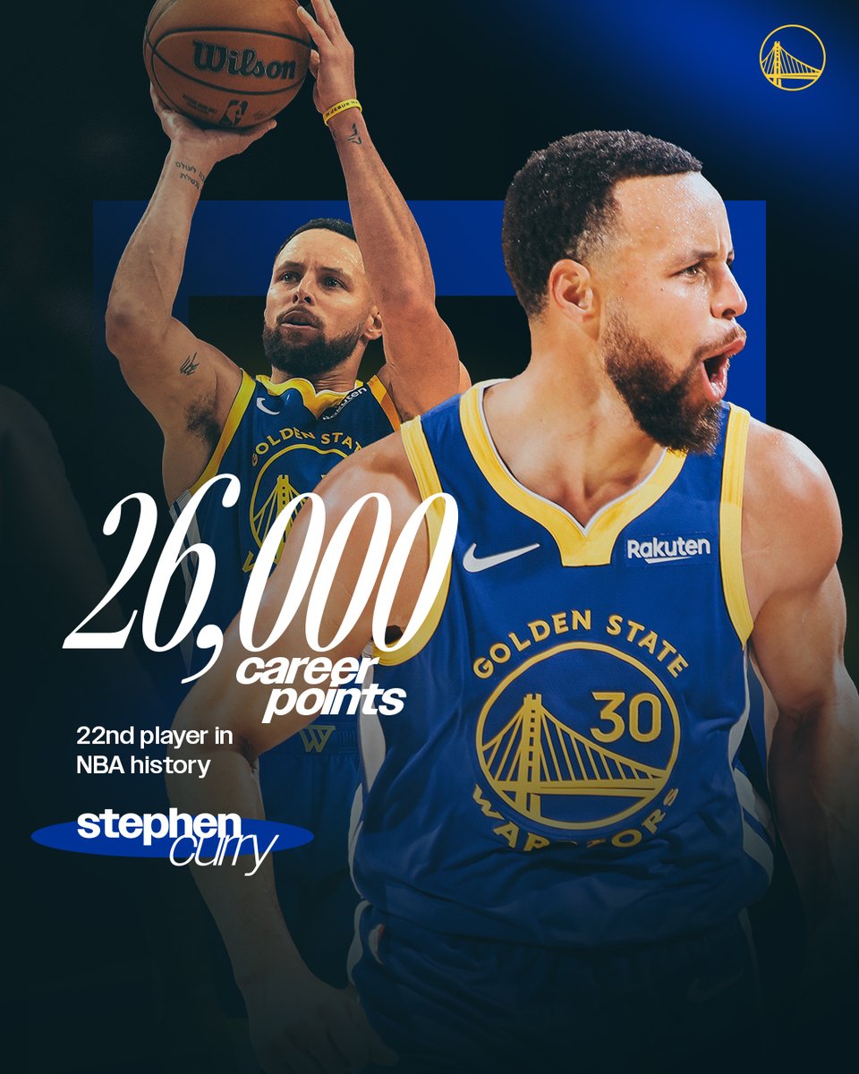 warriors's tweet image. 2️⃣6️⃣,0️⃣0️⃣0️⃣

Stephen Curry continues to write history.