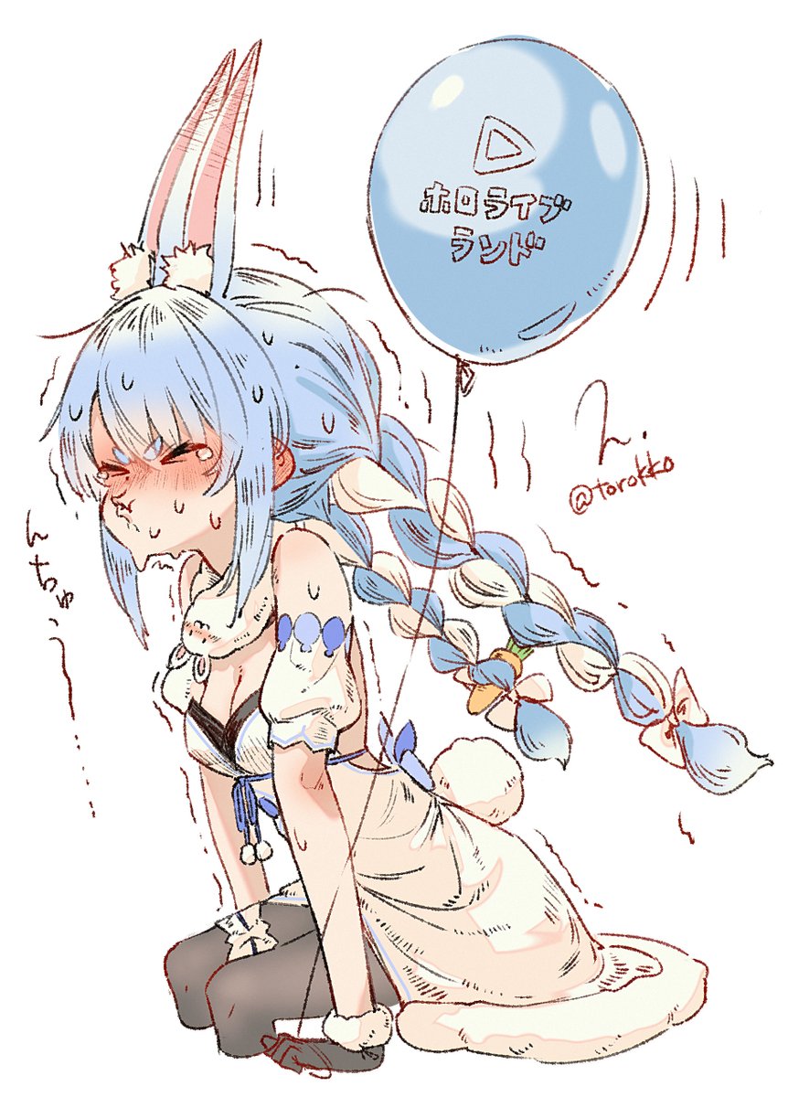 torokko's tweet image. 【だいたい毎日イラスト】50日目
ぺこちゃん👯‍♀️
ホロライブランドでの一幕。
ずっと風船持ってたのが可愛かった

Daily Illustration, Day 50 – Usada Pekora