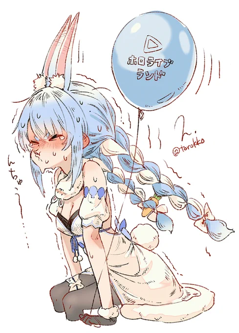 【だいたい毎日イラスト】50日目
ぺこちゃん👯‍♀️
ホロライブランドでの一幕。
ずっと風船持ってたのが可愛かった

Daily Illustration, Day 50 – Usada Pekora 