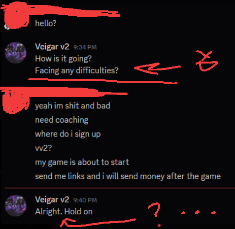 Veigar_v2's tweet image. Just want to warn everyone there is someone on discord called .veigarv2 trying to scam people, impersonating me. 

My discord is: veigarv2

I only have 1 PayPal account, the one listed on the coaching google doc.

I dont ask people for money or to get coaching, people come to me,…