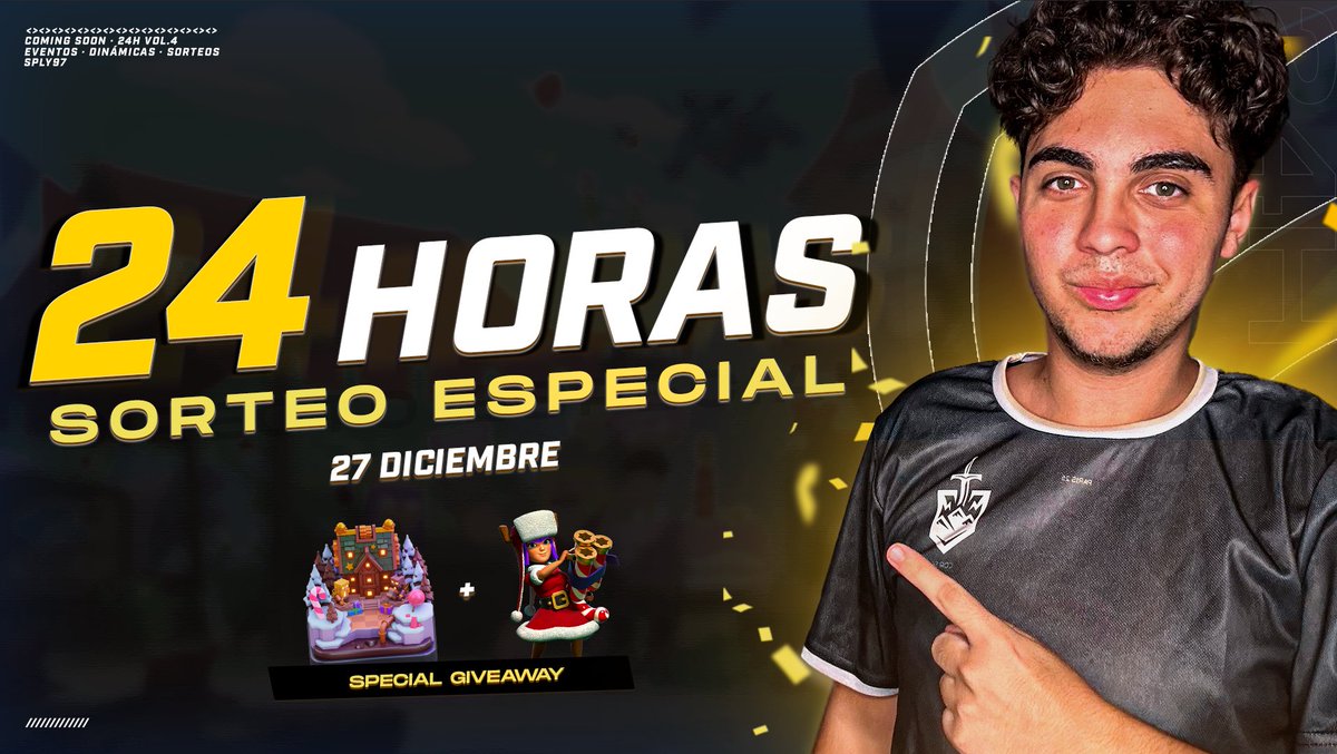 🎁 NUEVO SORTEO ACTIVO

🥳 Preparándonos para el 24h traemos sorteo de escenario + skin reina (Navidad) para algún/a afortunad@

REQUISITOS
✅ Follow <a href="/sply97/">SpLy</a> 
✅ Repost + Like + Menciona 2 amigos

✔️ OPCIONAL: Seguirnos en Twitch/YT (Sply97)

Ganador/a el 27-28 Diciembre❤️