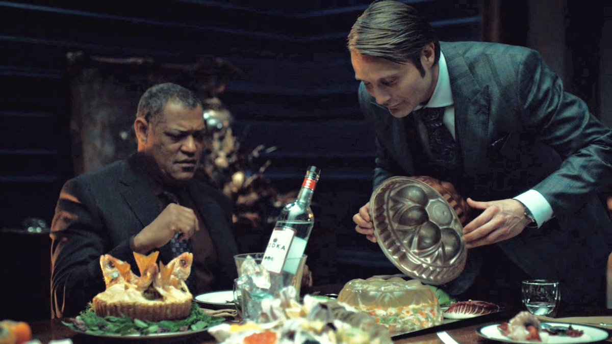 calicolala's tweet image. THE CONTRAST IN THEIR FACIAL EXPRESSIONS 😭😭😭😭😭 Hannibal is so proud of his fuckass fish jelly