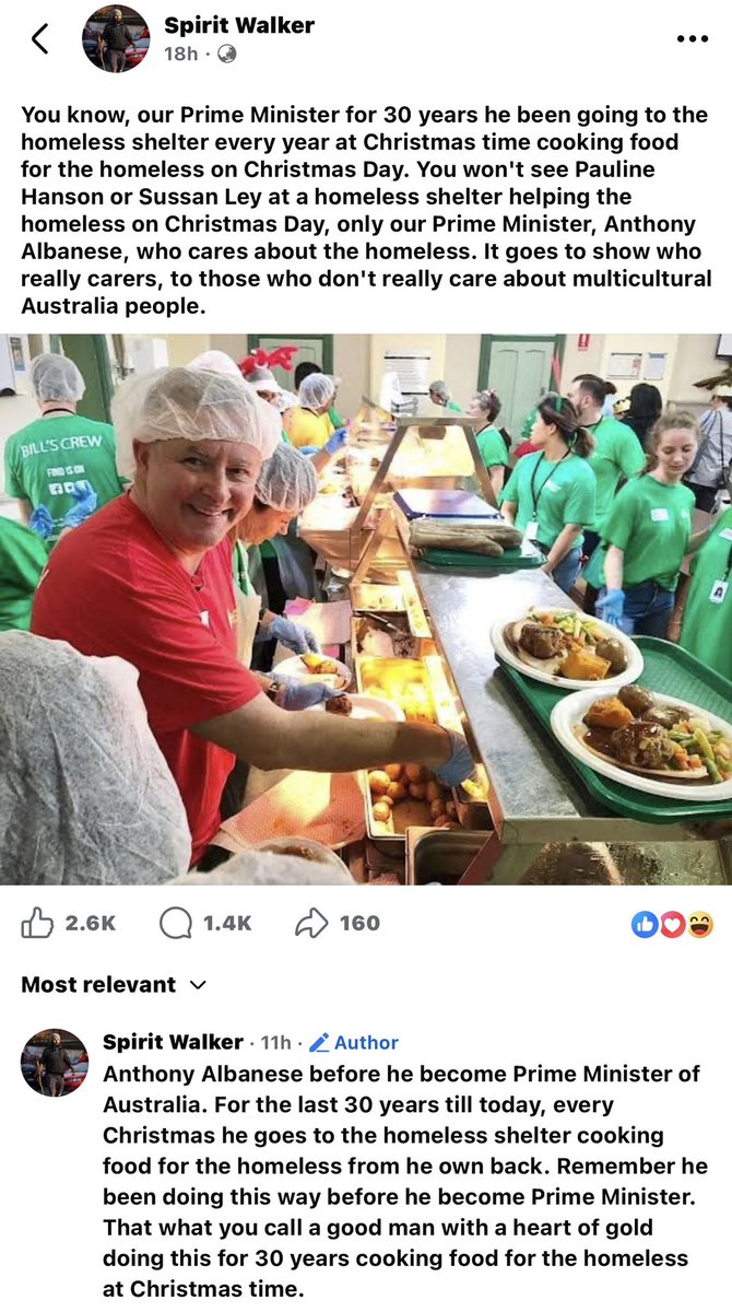 LyndaFrench19's tweet image. This is #AlboMP #ALP
He doesn’t do it for Politics, but because he cares. #Multiculture

facebook.com/share/p/183X5W…