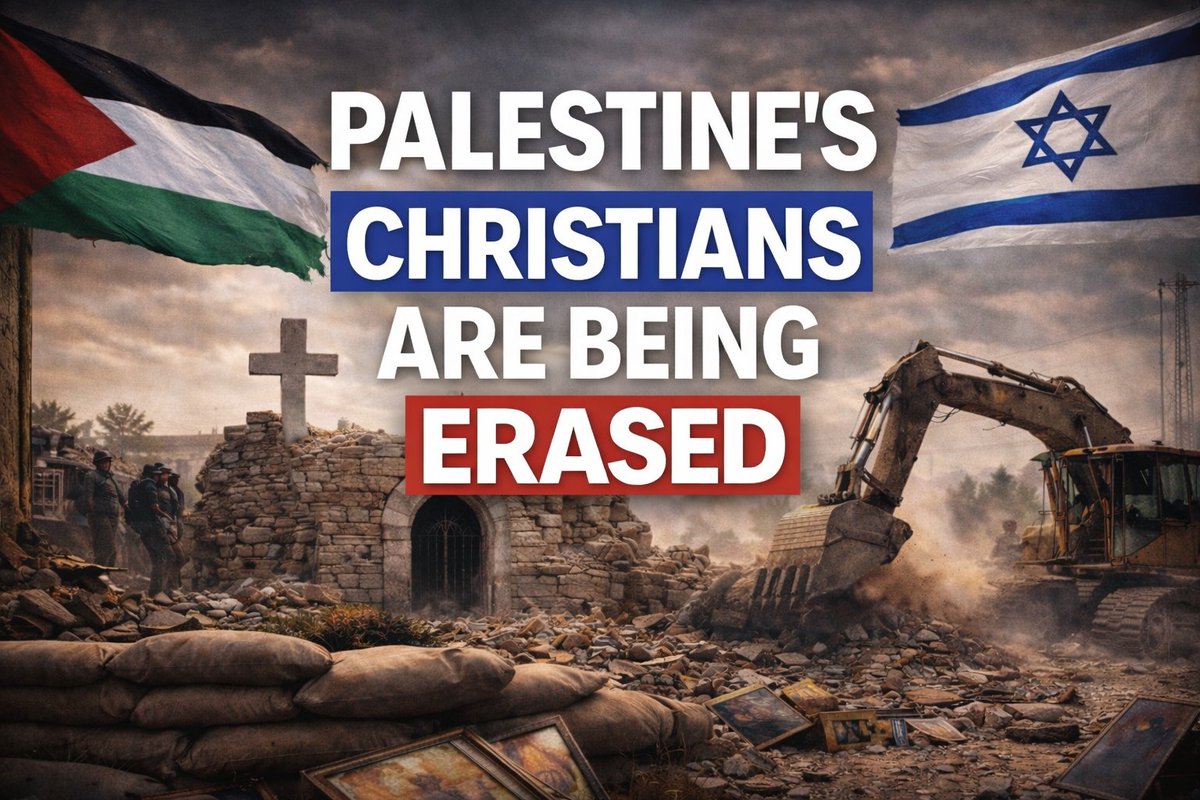 RyanRozbiani's tweet image. Christians Who Stand With Israel READ THIS

PALESTINE’S CHRISTIANS ARE BEING SYSTEMATICALLY ERASED

✝️ Fewer than 50,000 Palestinian Christians remain living under Israeli occupation today.

📉 Christians once made up about 12% of Palestine’s population. Today they are around 1%.…
