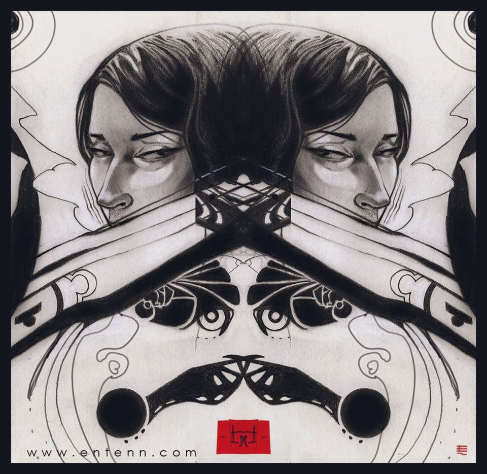 EntennStudio's tweet image. Mental duality. #christmastime #mentalhealth #darkart #sketchbook