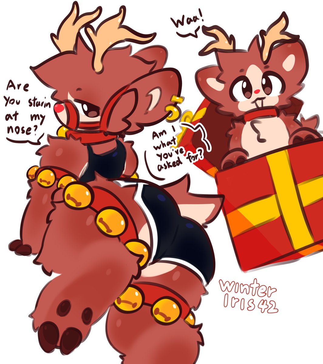 Winteriris42's tweet photo. Rudolf the red nosed reindeer https://t.co/a1VbR7kgPP