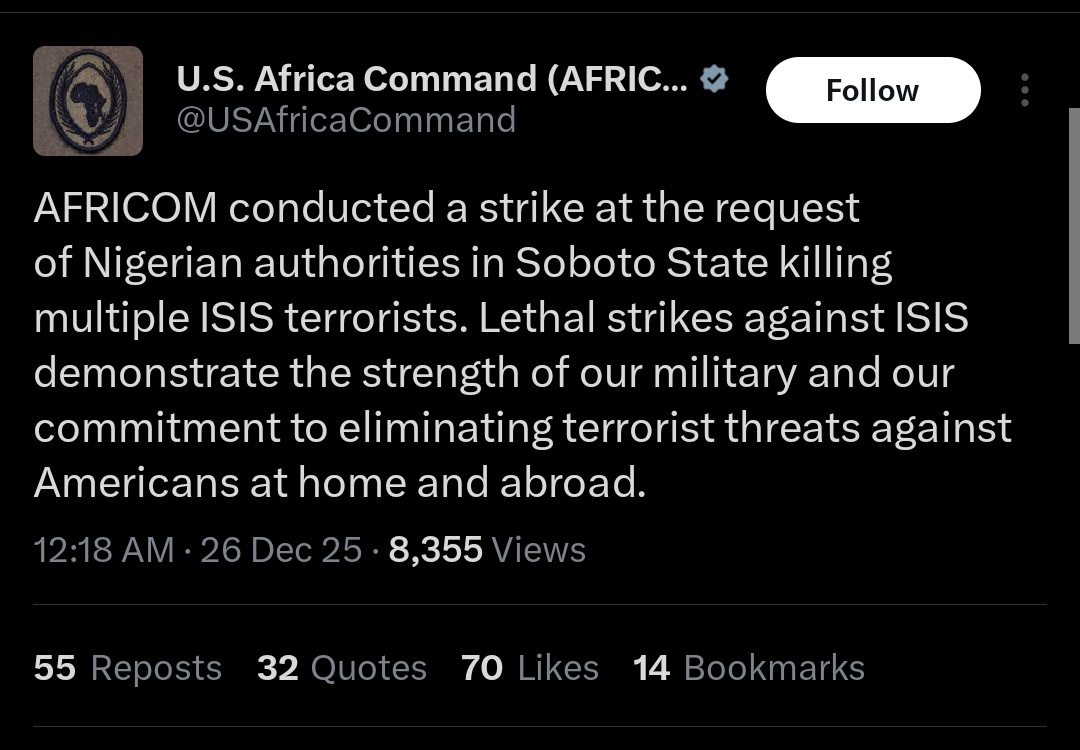 heisnacho's tweet photo. @Ssaasquatch Multiple sources says it was carried out at the request of the Nigerian authorities. lmaooo..  not to be that guy, but "at the request of the Nigerian authorities"??? C'mon! https://t.co/uNfslX9SmZ