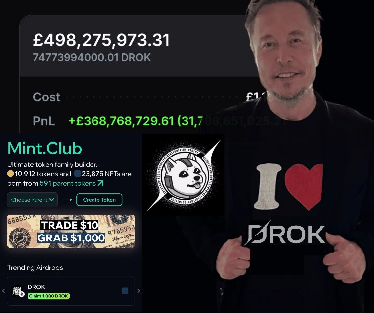 VerSignTM's tweet image. DROK - Grok's Døg first stablecoin memecoin we now viral free Airdrop 🐕⏬️

mint.club/airdrops/base/…

pump.fun/coin/2Ayi95Uom…

#solanamemecoin #solanacoin #Basecoin #pumpfun @MintClubPro  @base