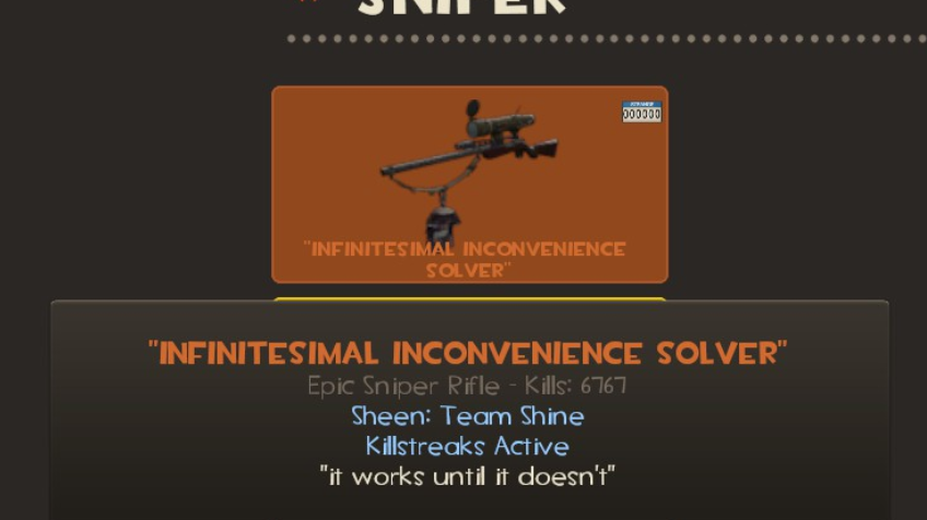 just my sniper rifle, nothing to see here