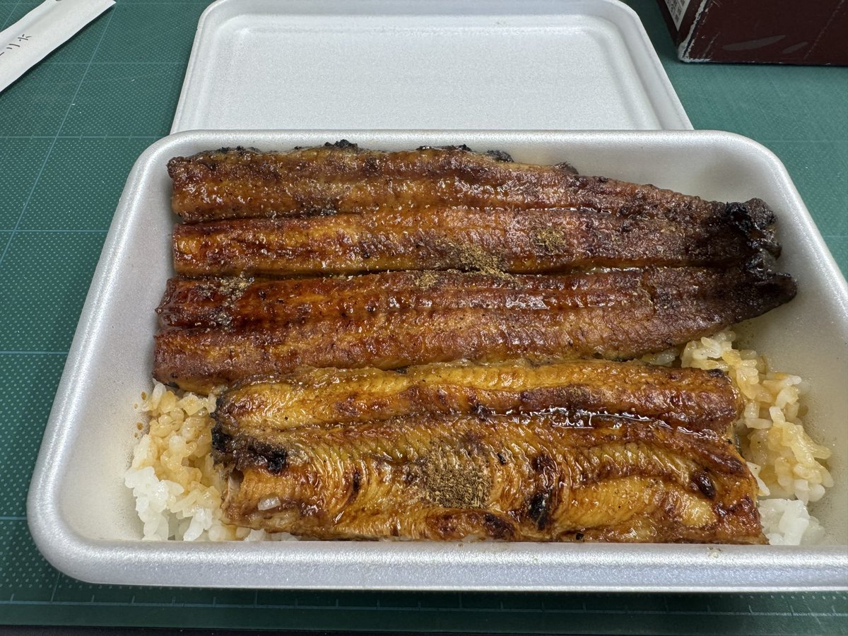 明日は大掃除だけなので、本日仕事納めのウナギ∈(ﾟ∈∋ﾟ)∋