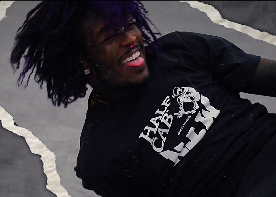 Lil Uzi Vert dyes his hair half purple 👾🦇