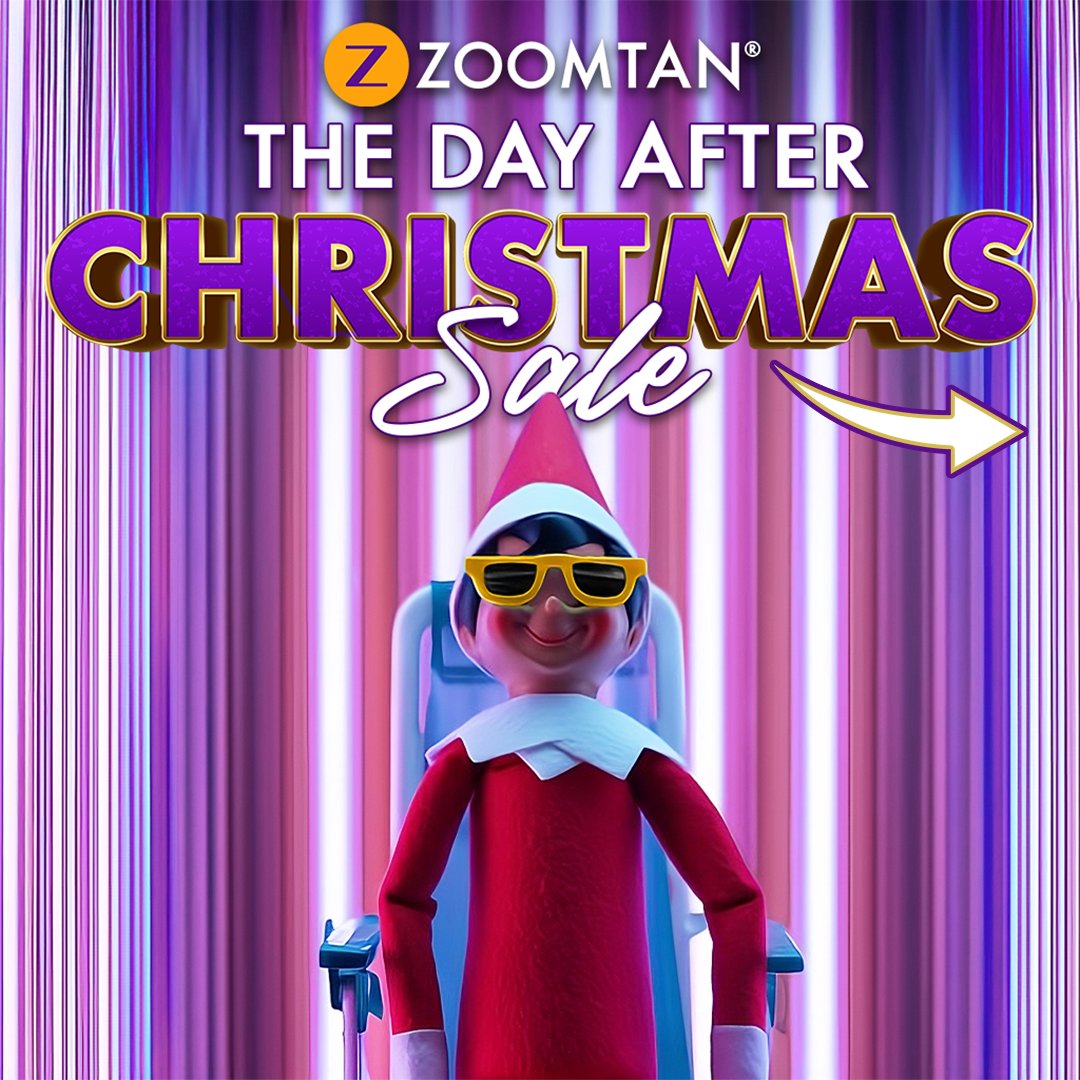 ZoomTan's tweet image. ✨ The wrapping’s done. The chaos is over. Now it’s time to treat your-elf. ✨ We’re OPEN the day after Christmas and our elves saved a few feel-good deals just for you 👇🎁
 
1️⃣ $1 Suntan
2️⃣ $10 Sunless Tan
3️⃣ $100 OFF any Year Membership
 
🎄 12/26 ONLY | Open until 8PM
🔗 Grab…