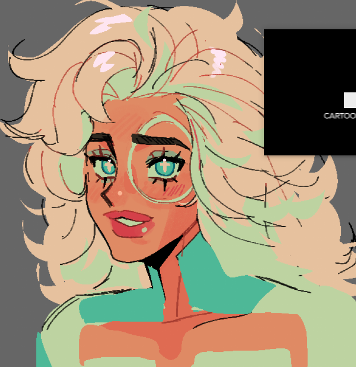 Karricore's tweet image. just wanted to doodle Dagger's big 80s hair