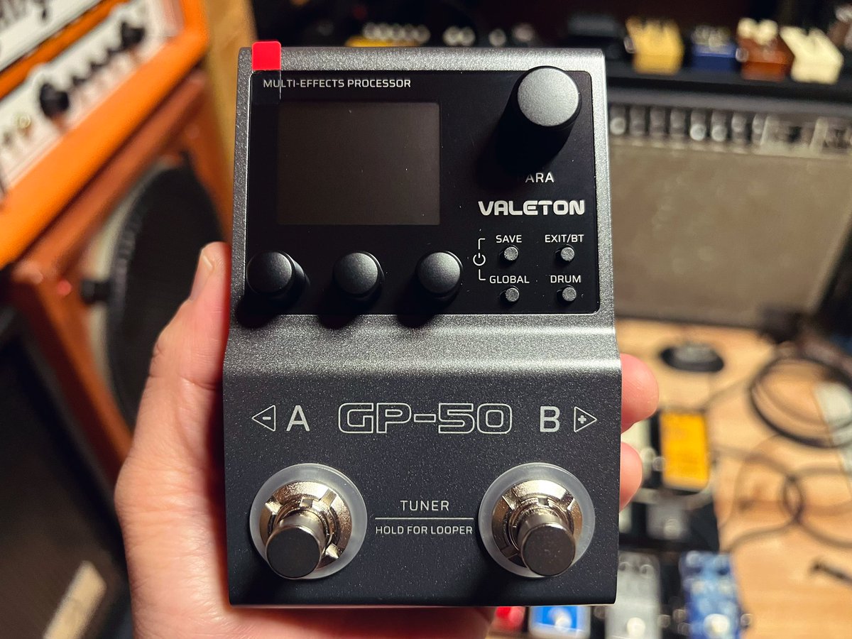 来年1月、発売予定のマルチエフェクター。 VALETON GP-50 着弾、一足先