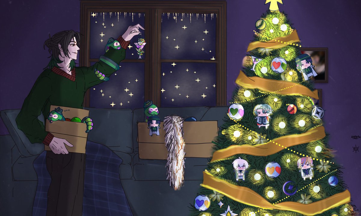 Merry Christmas Zeal and all Zerpents!!🎄🎁

A collaboration with <a href="/hzbeatfm/">Bee 🐍</a>. Thank you so much for agreeing to do this with me! 💚
#GinjoCanvas