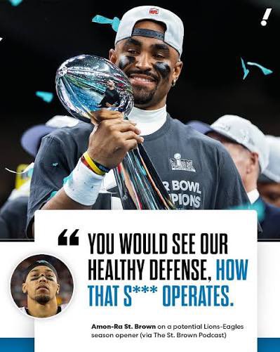 Bro, the Lions can’t be serious, especially the way Amon-Ra was talking about the Eagles during the offseason.