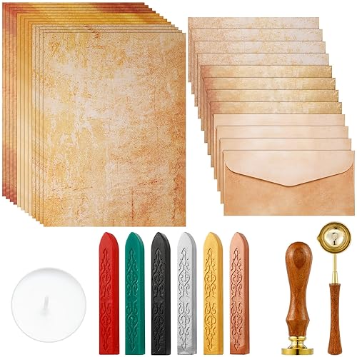 Sentreats's tweet image. I just received 33 Pieces Vintage Paper and Envelopes Set, Including 12 Writing Stationery Paper Letter 12 Envelopes Sealing 6 Wax Sticks Seal Stamp Tea Candles and Wax Spoon for Stamp from Volc via Throne. Thank you! throne.com/sentreats #Wishlist #Throne