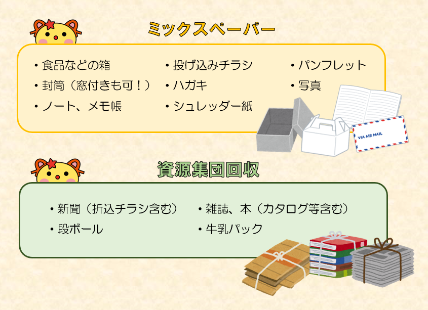 大掃除ではたくさんの紙類が出ますよね👀 紙類は主に「ミックス