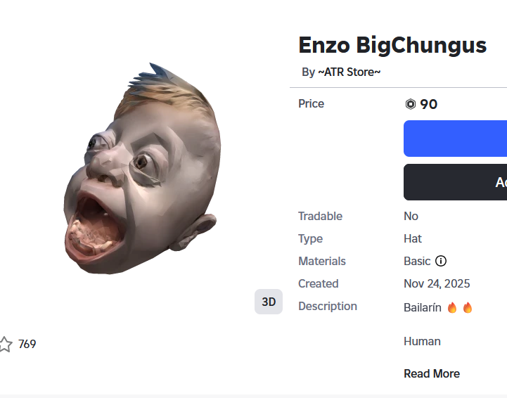 RealSchlep's tweet image. A mom tragically lost her child and a user uploaded and began selling Roblox accessories making fun of them. This item has over 700 favorites with probably hundreds of sales. 

The mom has been on social media to have this item taken down. Take this item down @Roblox