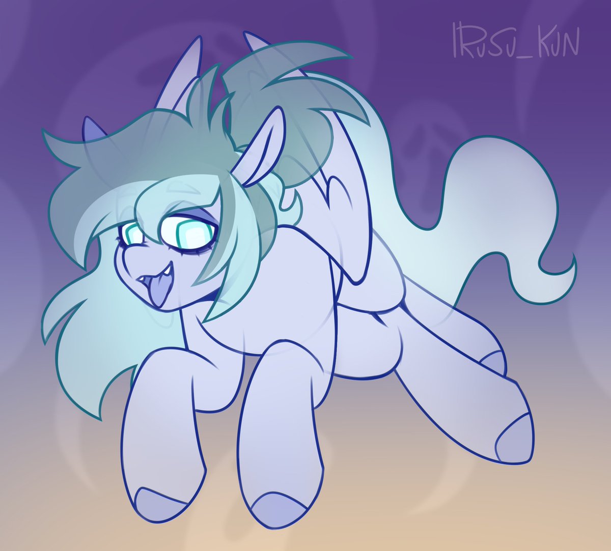 IRUSU_kun's tweet image. Art trade with @ToastyGhostea 👻