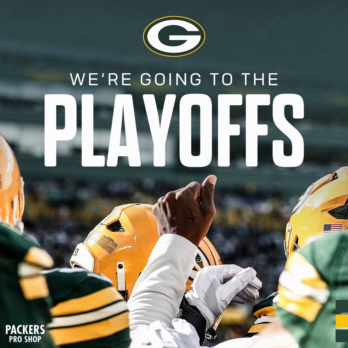 packersproshop's tweet image. PLAYOFF BOUND 💚💛