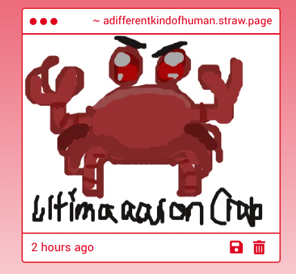 MyHeartIsASt0rm's tweet image. I GOT A CRAB