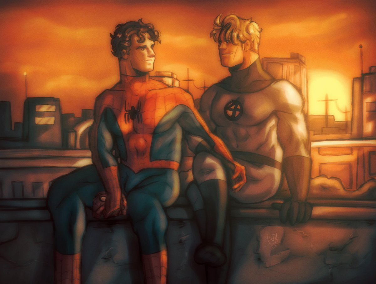 spideytorchd's tweet photo. An old #spideytorch commission by the lovely @supersinstars ! Inspired by that one scene in Fleabag. https://t.co/jAEJ4er2RQ