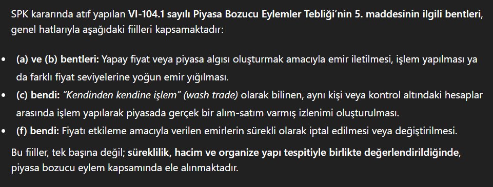 SPK, 26.12.2025 tarihli bülteninde #PEKGY hissesinde gerçekleştirilen usulsüz işlemler nedeniyle rekor seviyede idari para cezaları uygulanmasına karar verdi. Toplamda 2 milyar TL’yi aşan bu tutarla, piyasaya yönelik oldukça sert bir mesaj verildiği görülüyor.

Mevzuatta,