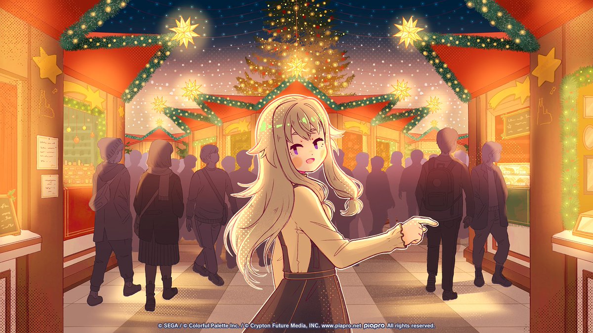 ColorfulStageEN's tweet photo. Nene is enjoying the holidays at a market in Cologne, Germany! 🎄

How are you enjoying this holiday season? ❄️

🎨: Nemu (@nemupanart) https://t.co/x1nNwCROP4