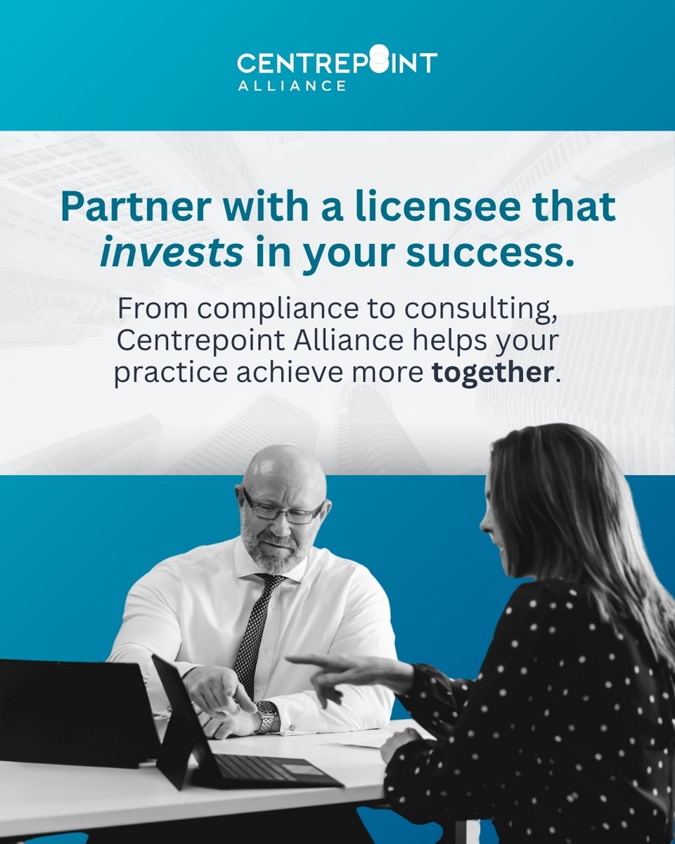 When you join Centrepoint Alliance, you're not just joining a licensee. You join a network that's invested in your success. Explore our Advice Solutions here 🔗 bit.ly/4on8AY1 #centrepointalliance #licenseeservices #growthpartner